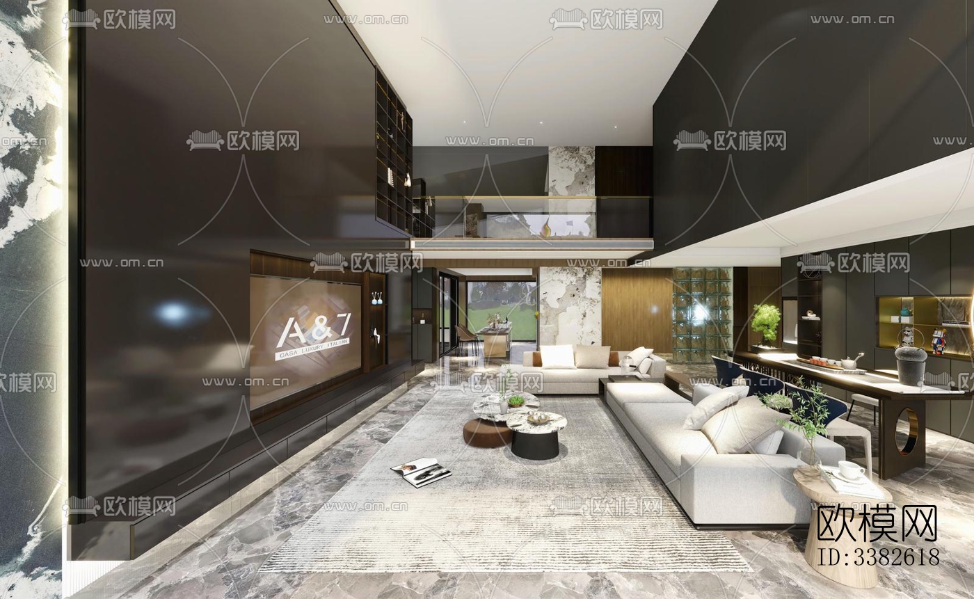 现代别墅效果图下载（渲染图5）