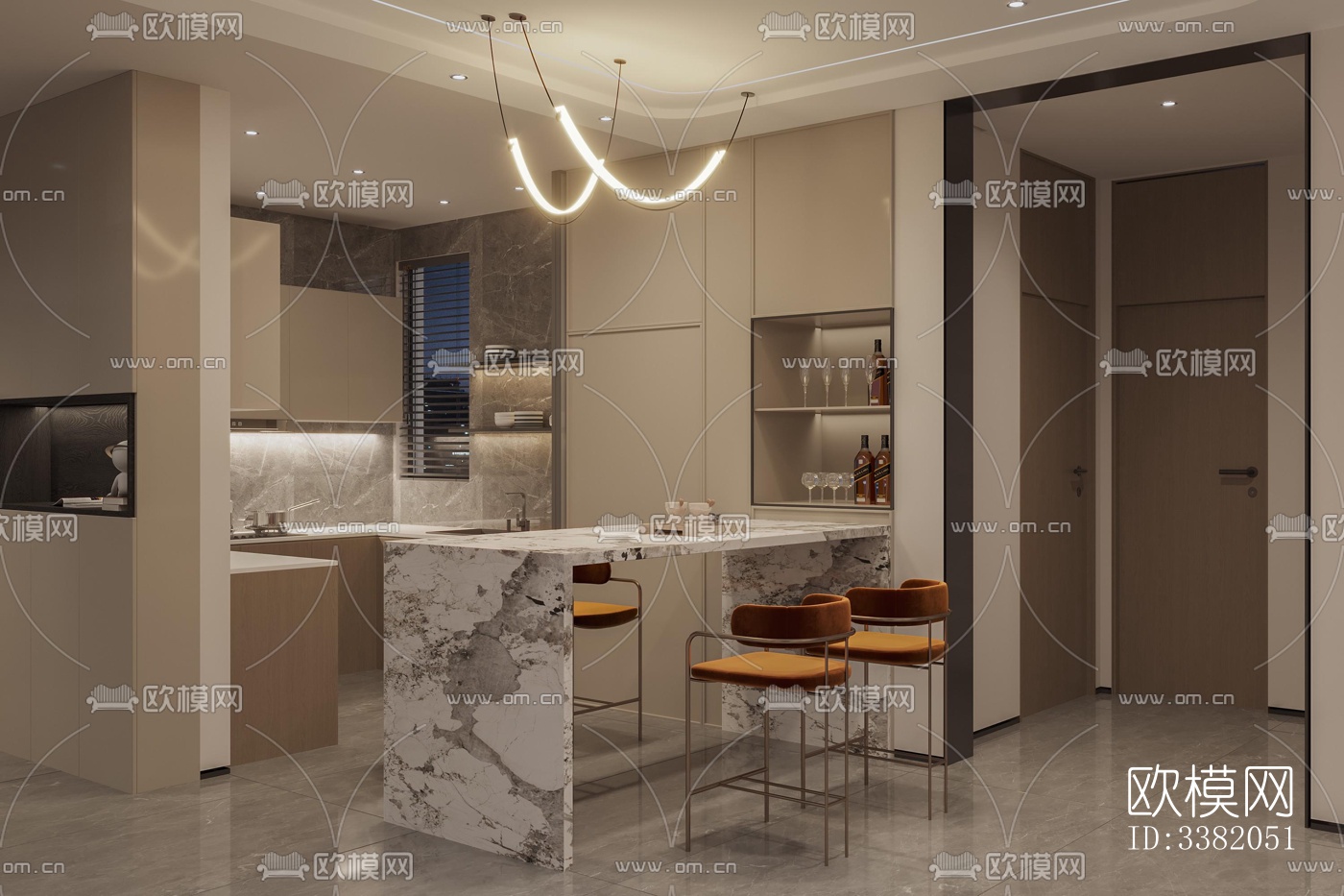 现代别墅效果图下载（渲染图4）