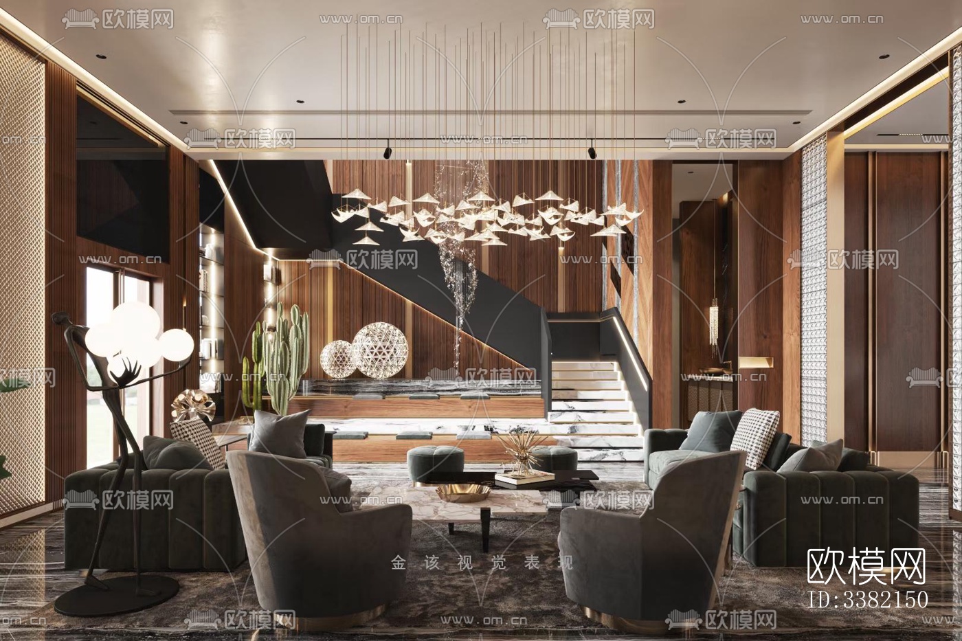 现代别墅效果图下载（渲染图12）