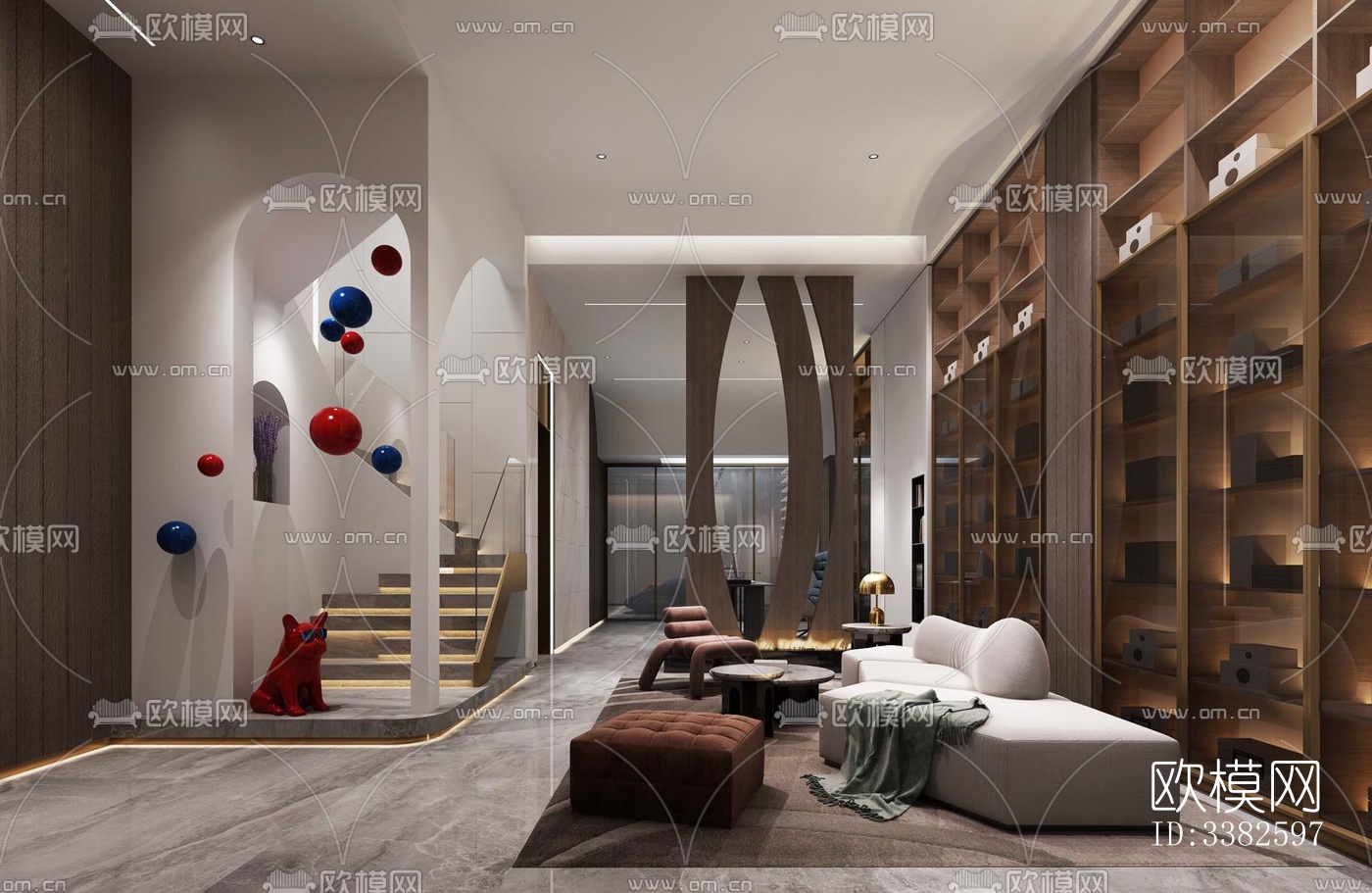 现代别墅效果图下载（渲染图4）