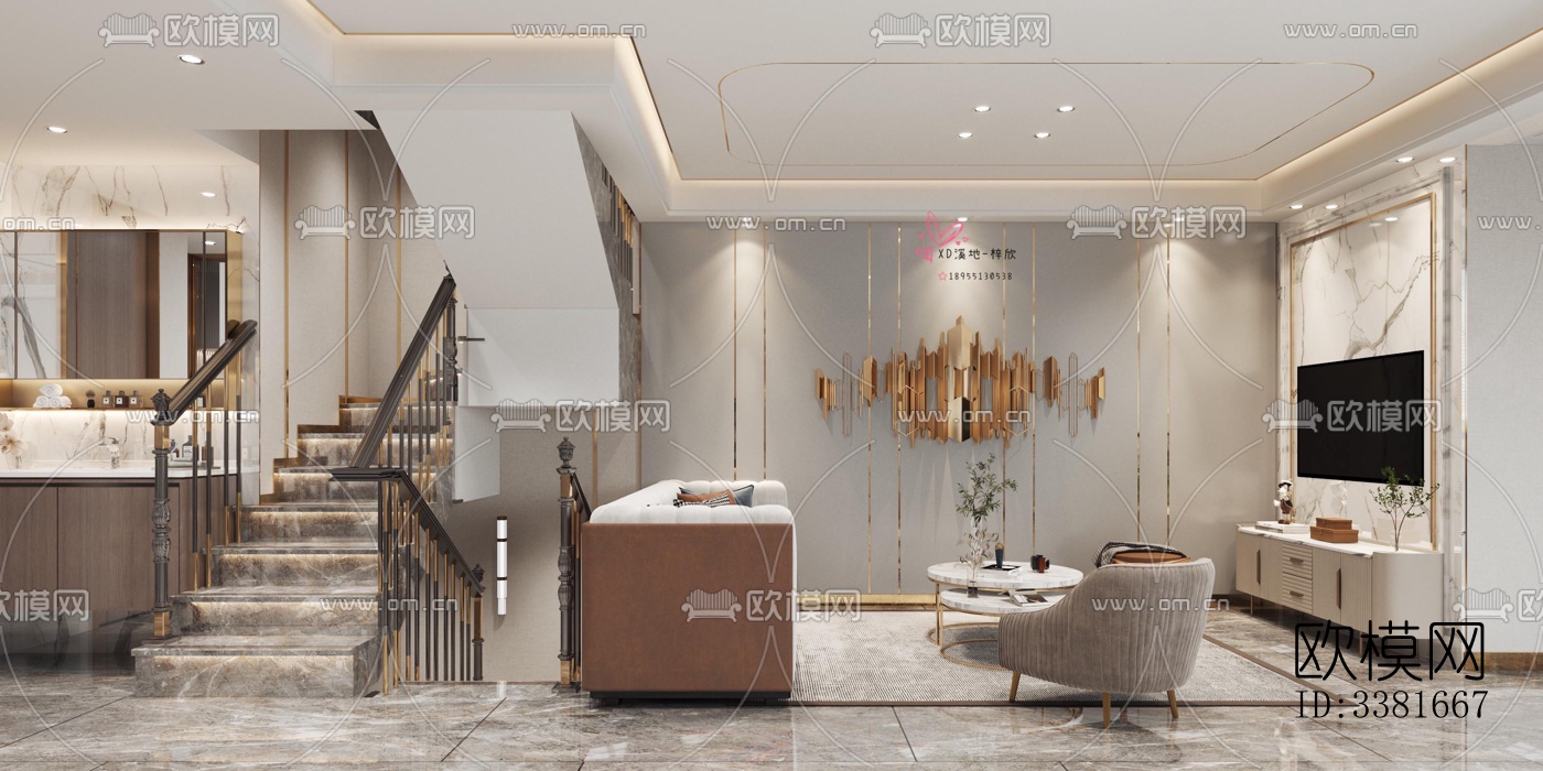 现代别墅效果图下载（渲染图3）