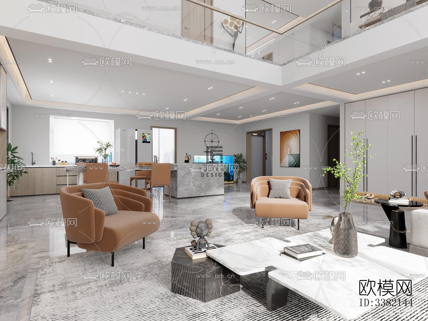 现代别墅效果图下载（渲染图3）