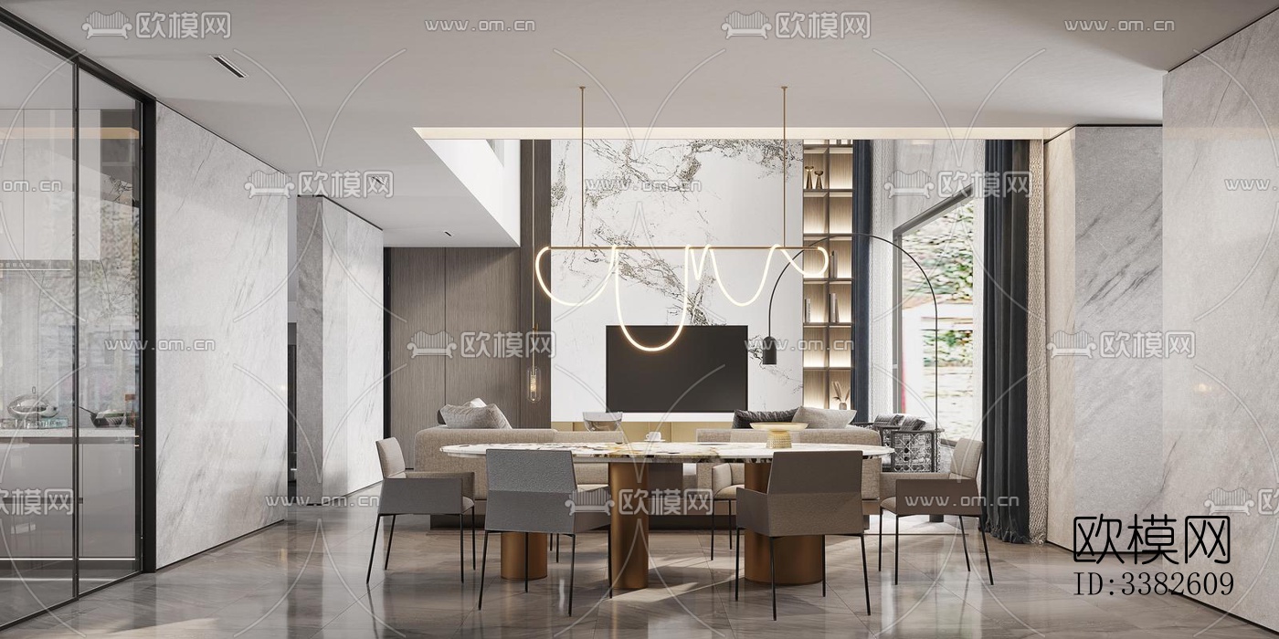 现代别墅效果图下载（渲染图7）