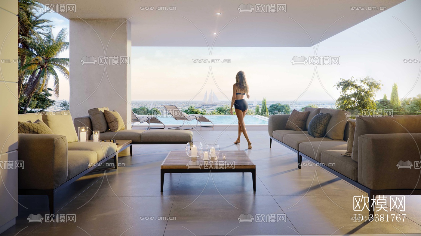 现代别墅效果图下载（渲染图2）