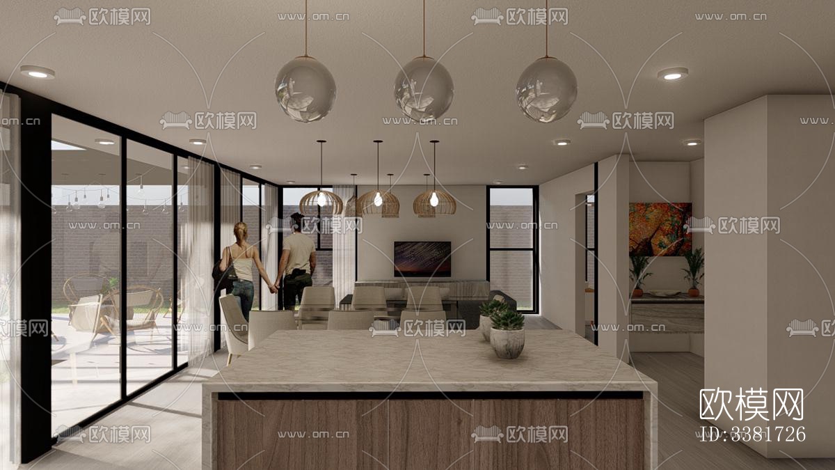 现代别墅效果图下载（渲染图6）