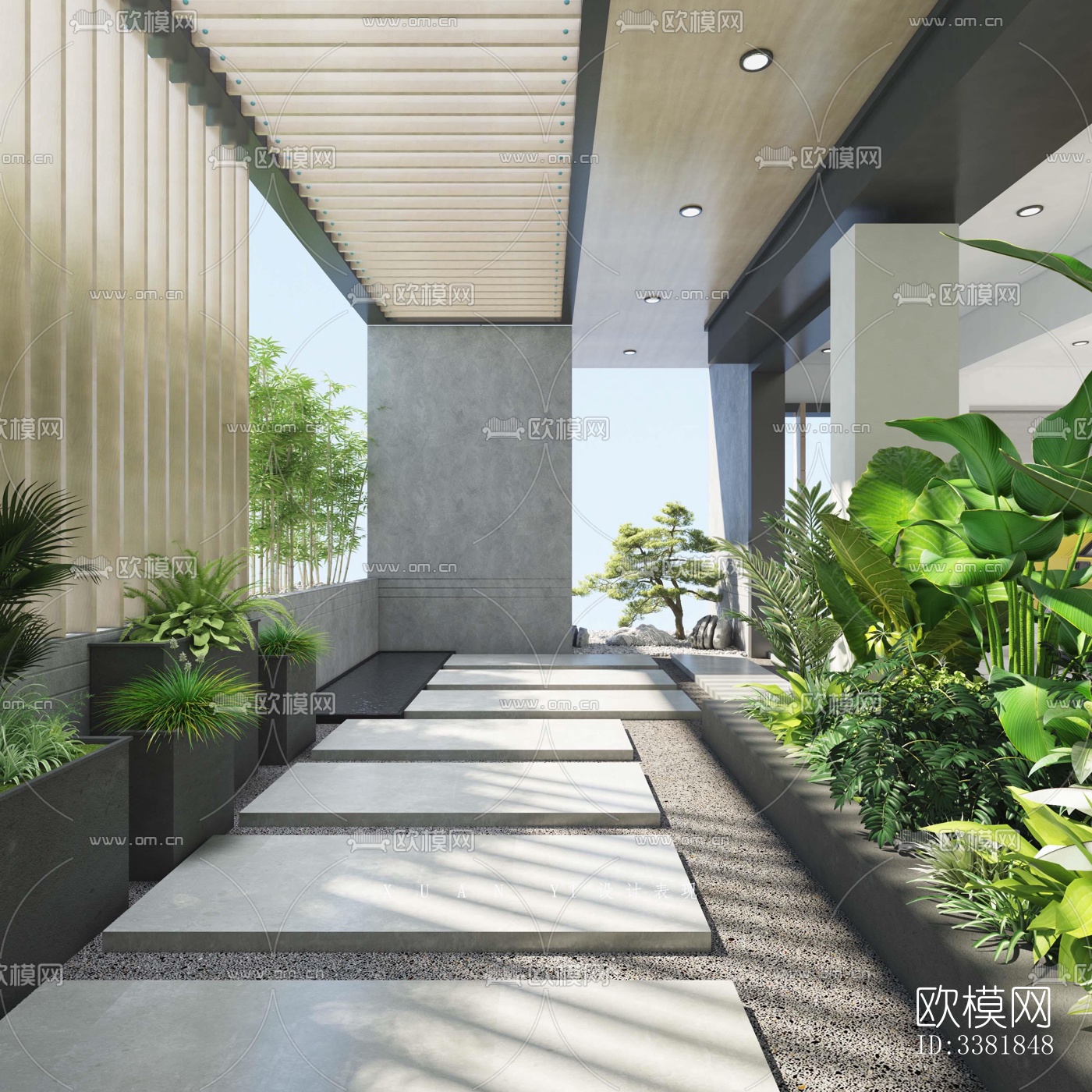 现代别墅效果图下载（渲染图3）