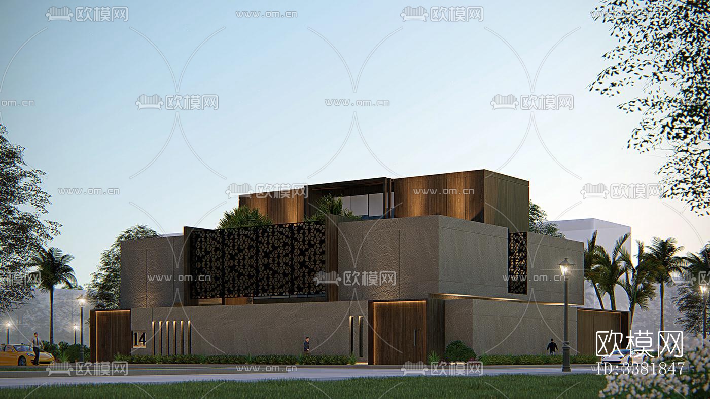 现代别墅效果图下载（渲染图2）