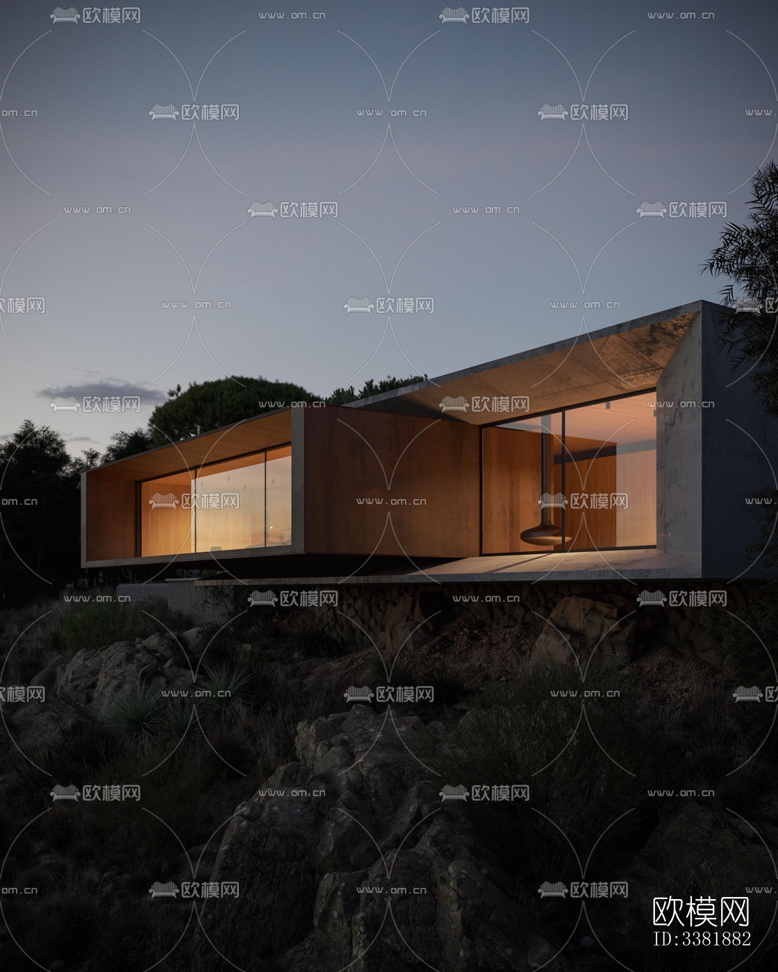 现代别墅效果图下载（渲染图16）