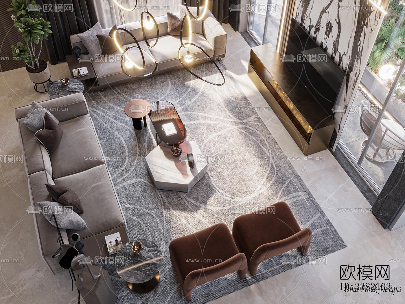 现代别墅效果图下载（渲染图3）