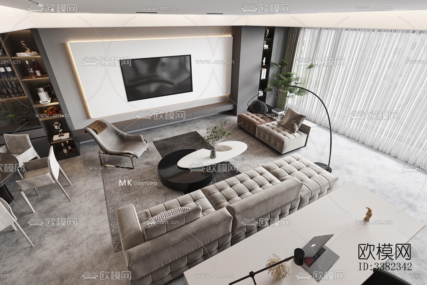 现代别墅效果图下载（渲染图7）