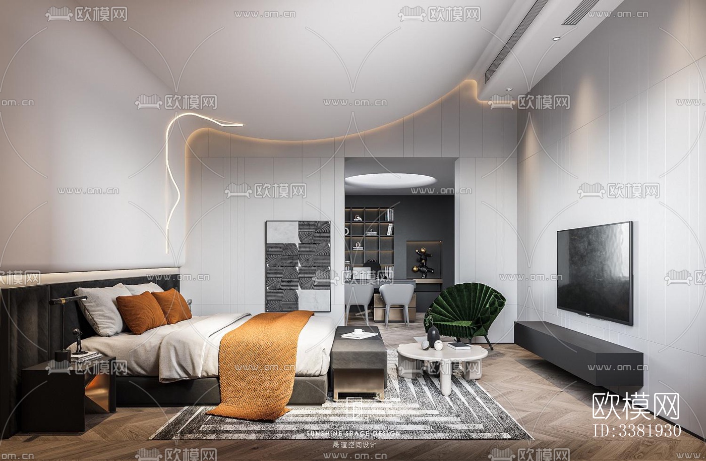 现代别墅效果图下载（渲染图3）