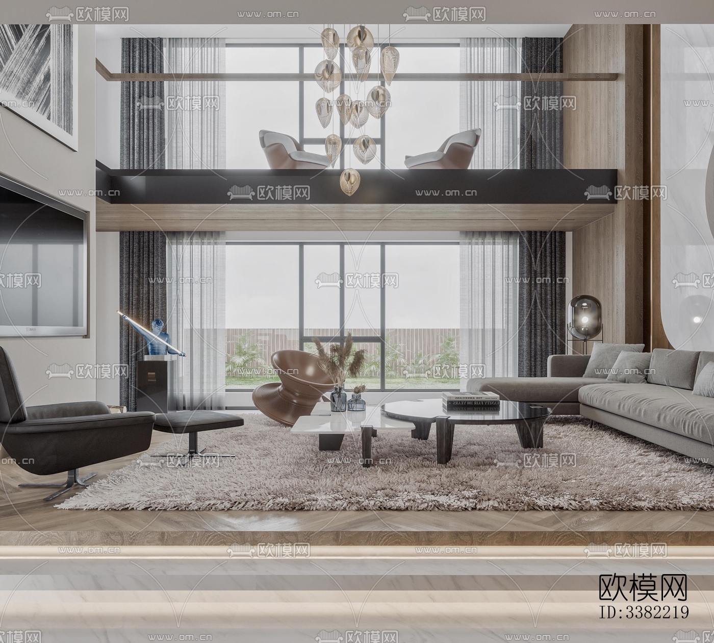 现代别墅效果图下载（渲染图3）