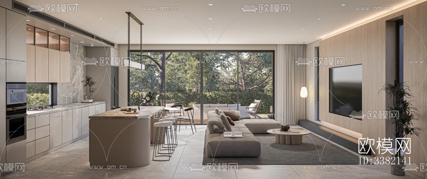 现代别墅效果图下载（渲染图4）