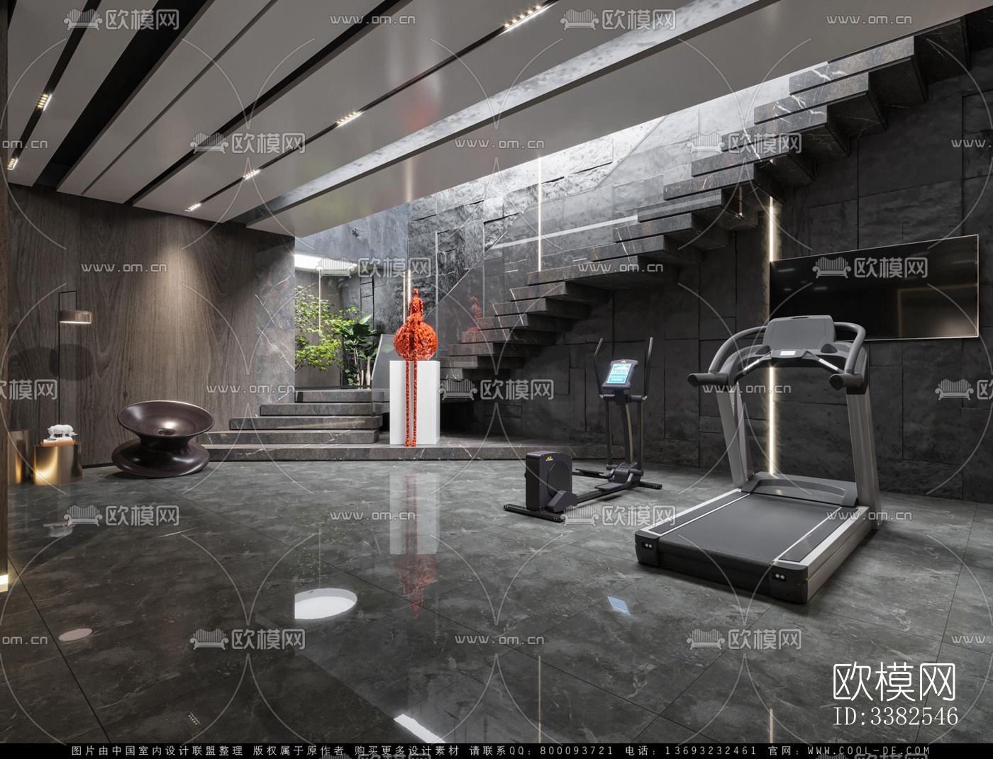 现代别墅效果图下载（渲染图15）