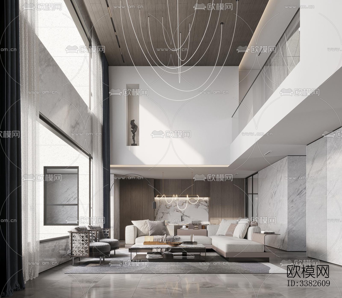 现代别墅效果图下载（渲染图18）