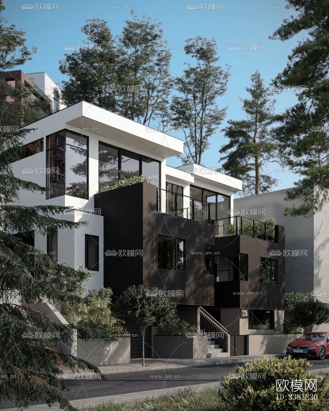 现代别墅效果图下载（渲染图15）