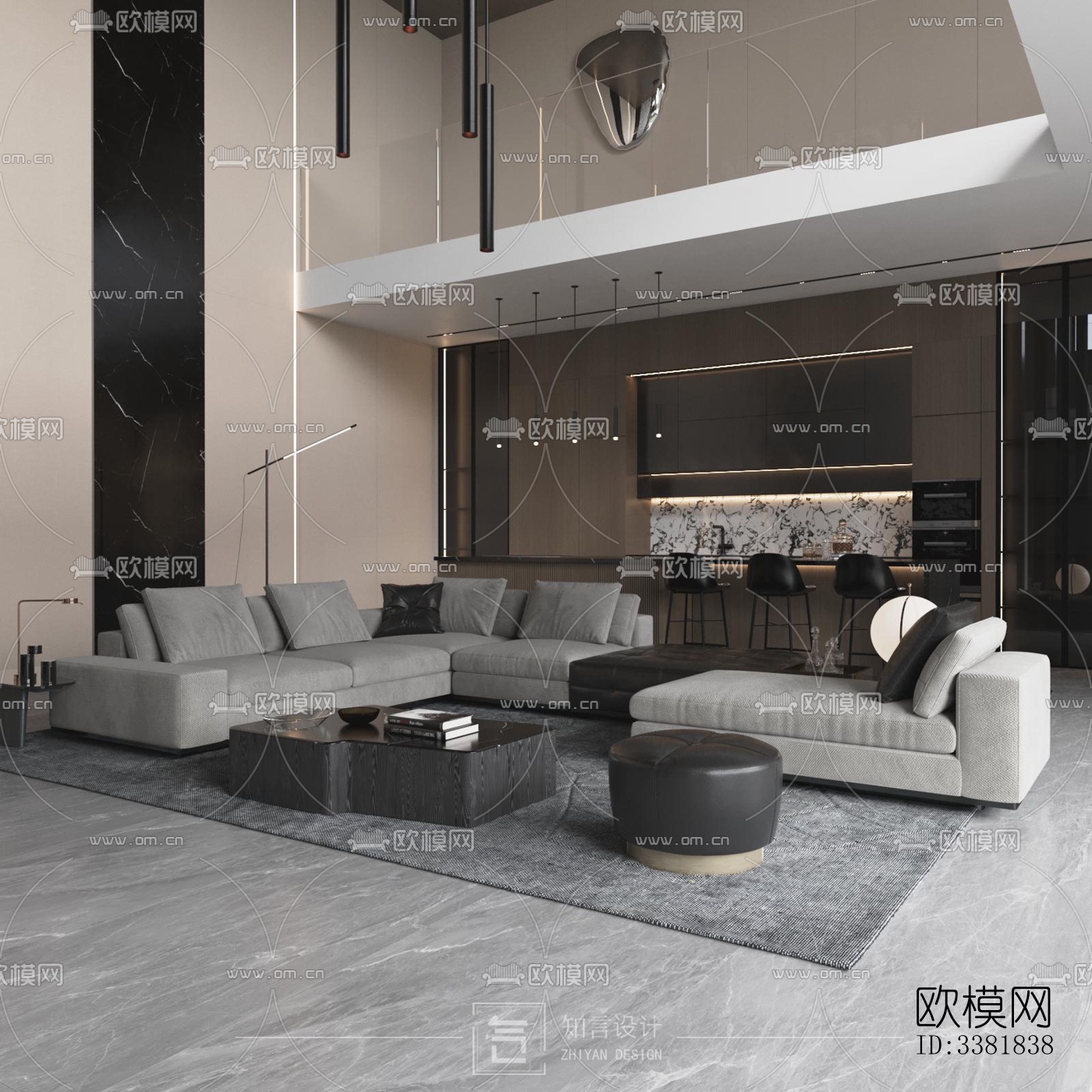 现代别墅效果图下载（渲染图1）