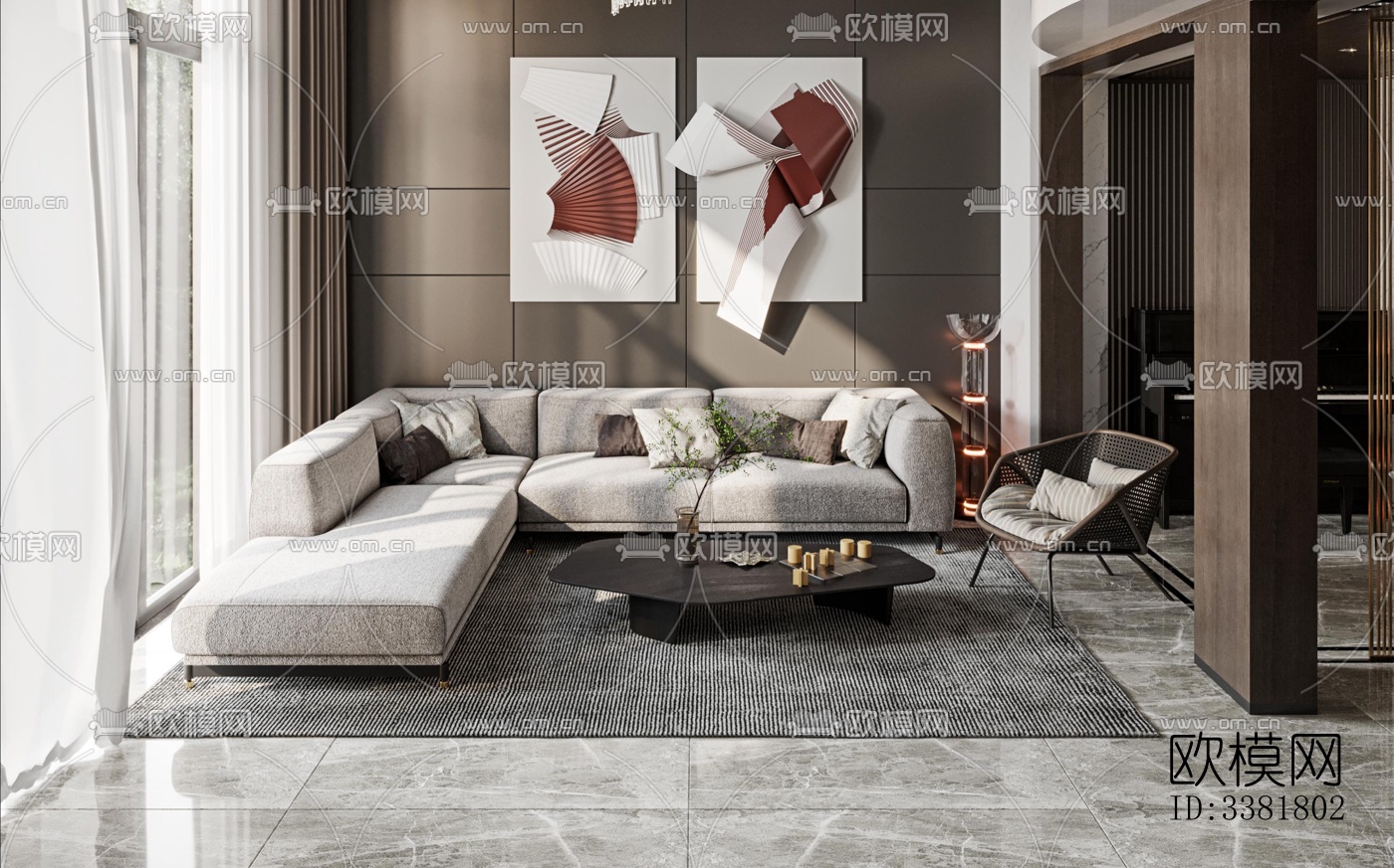 现代别墅效果图下载（渲染图3）