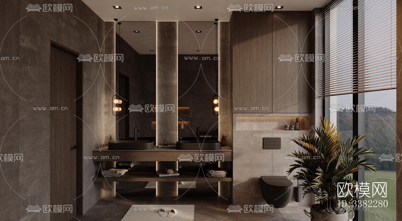 现代别墅效果图下载（渲染图8）