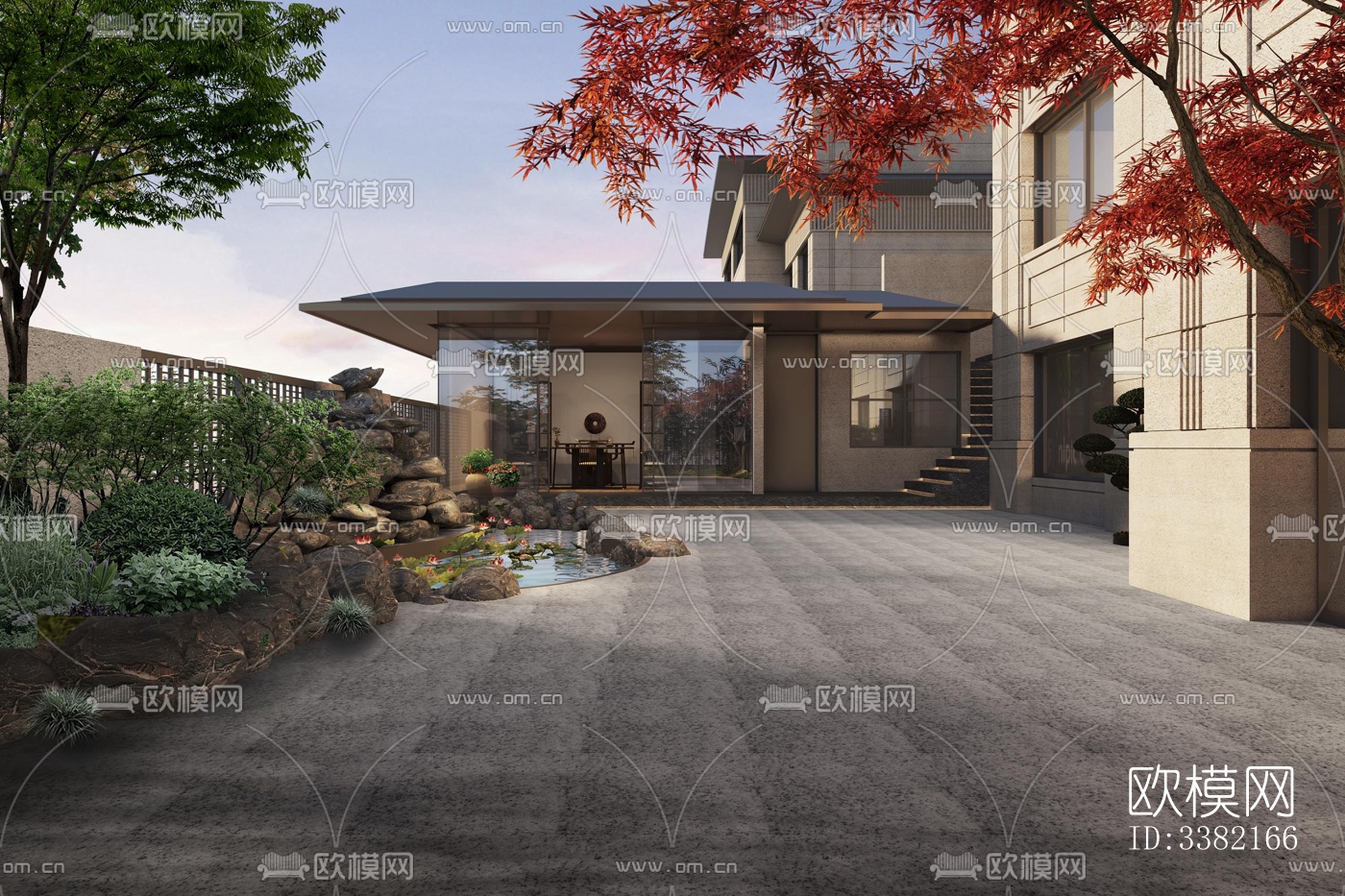 现代别墅效果图下载（渲染图1）