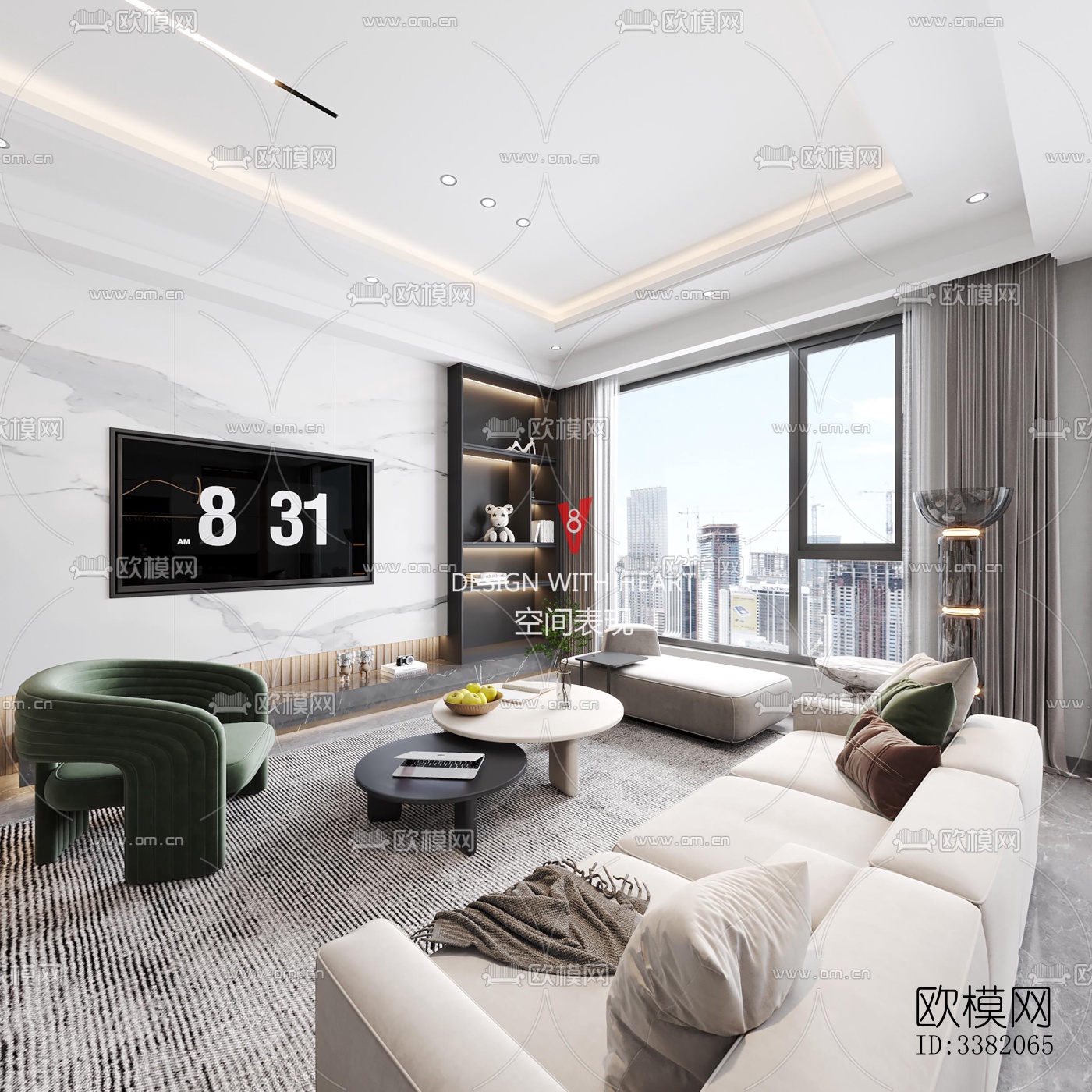 现代别墅效果图下载（渲染图3）