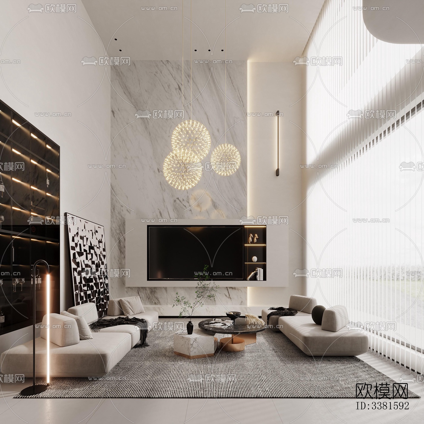 现代别墅效果图下载（渲染图1）