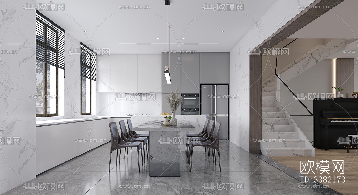 现代别墅效果图下载（渲染图8）