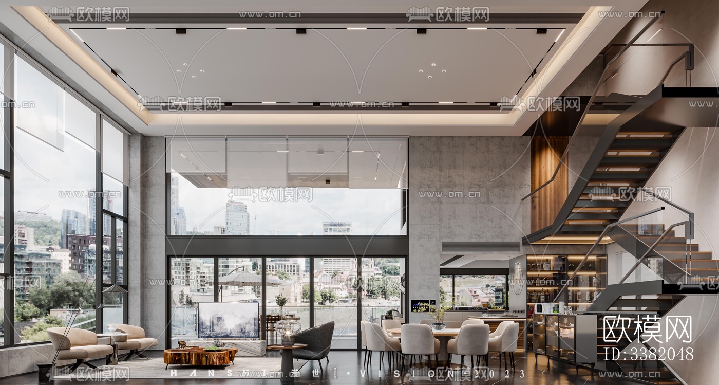 现代别墅效果图下载（渲染图1）