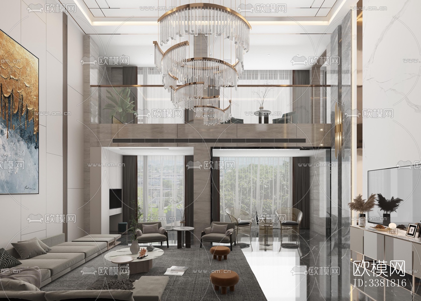 现代别墅效果图下载（渲染图2）