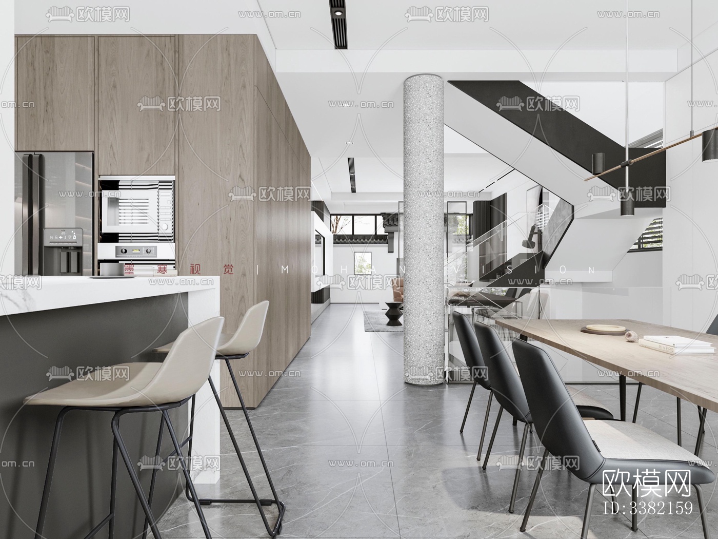 现代别墅效果图下载（渲染图3）