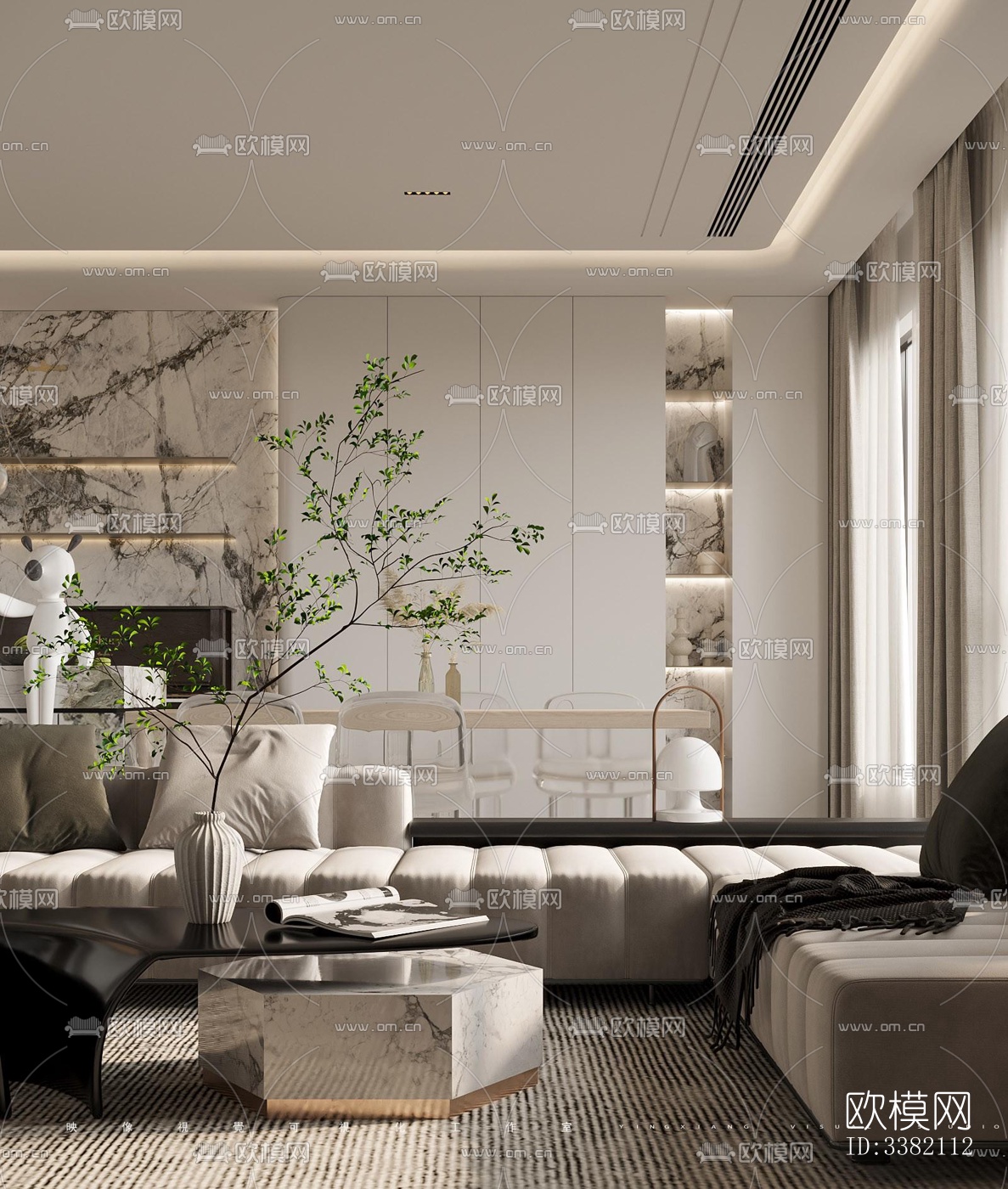 现代别墅效果图下载（渲染图1）