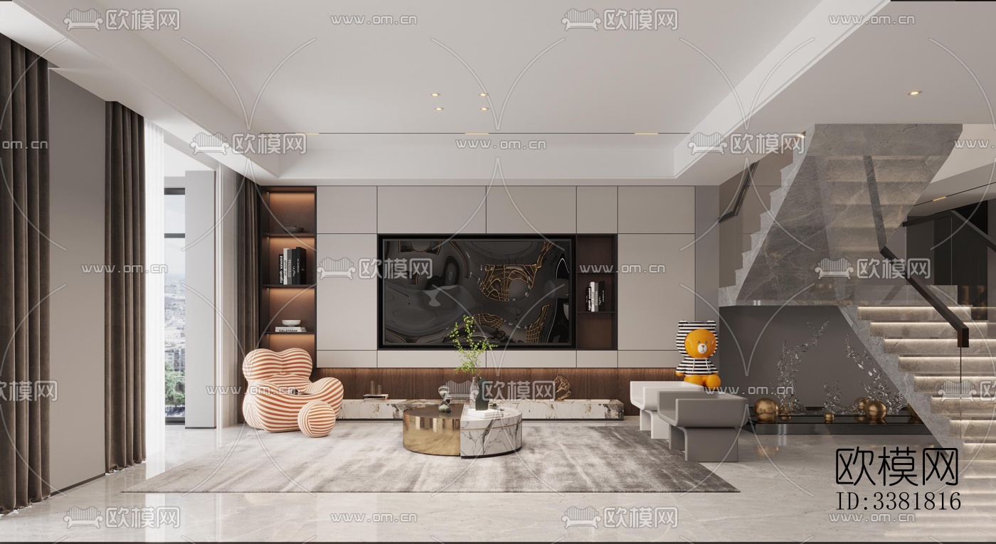 现代别墅效果图下载（渲染图5）