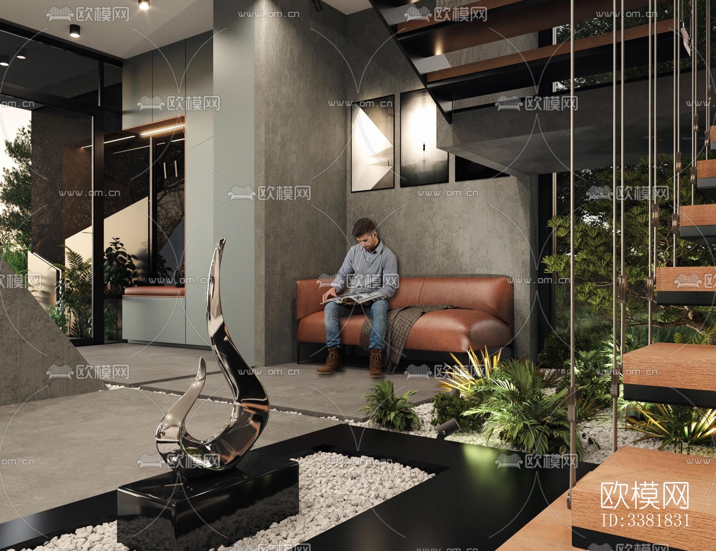 现代别墅效果图下载（渲染图14）