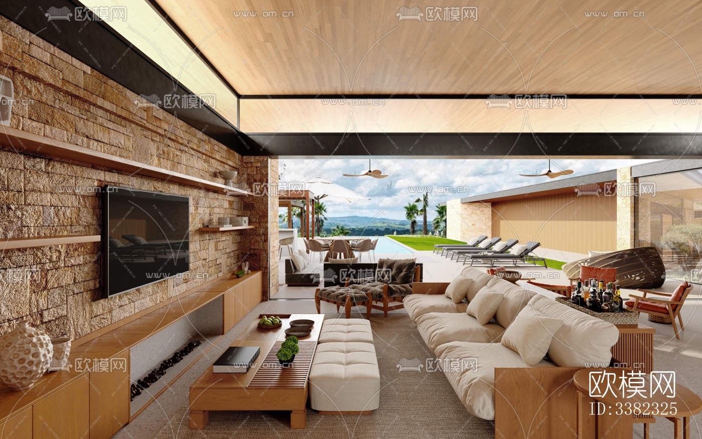 现代别墅效果图下载（渲染图3）