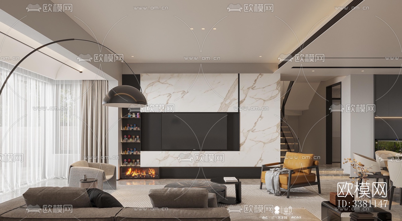 现代别墅效果图下载（渲染图3）