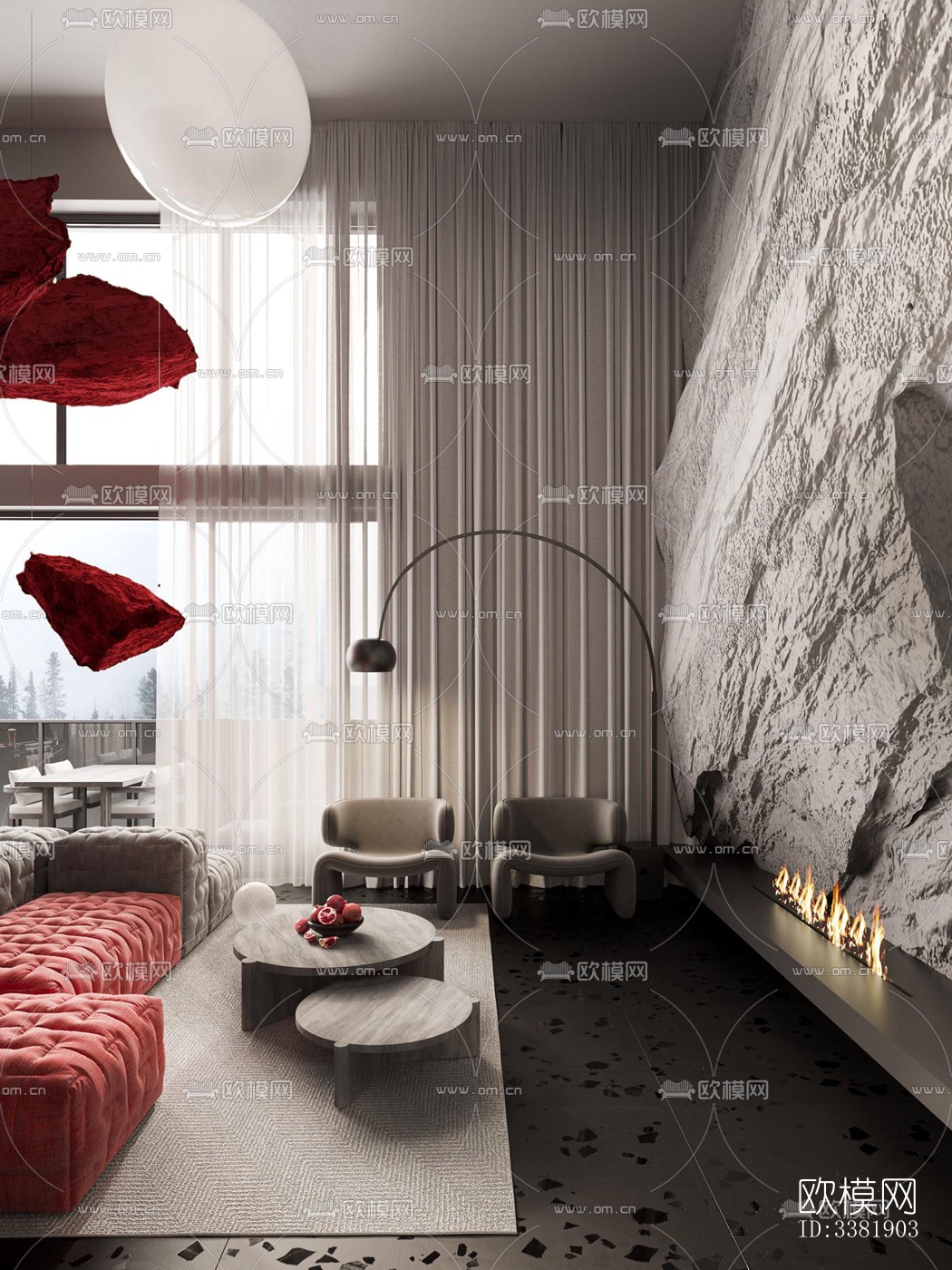 现代别墅效果图下载（渲染图8）