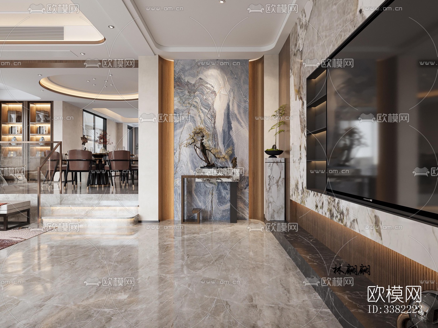 现代别墅效果图下载（渲染图3）