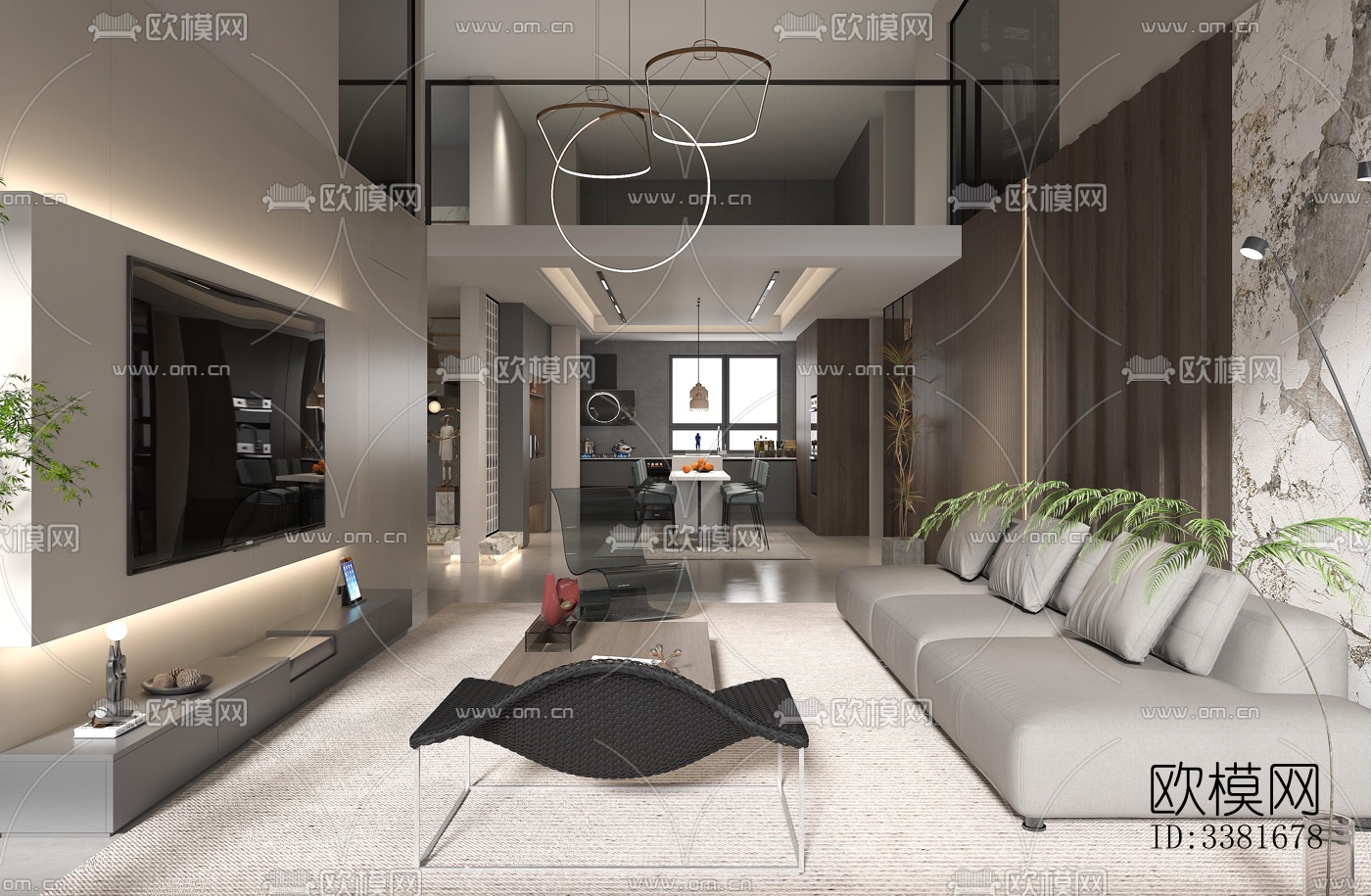 现代别墅效果图下载（渲染图3）