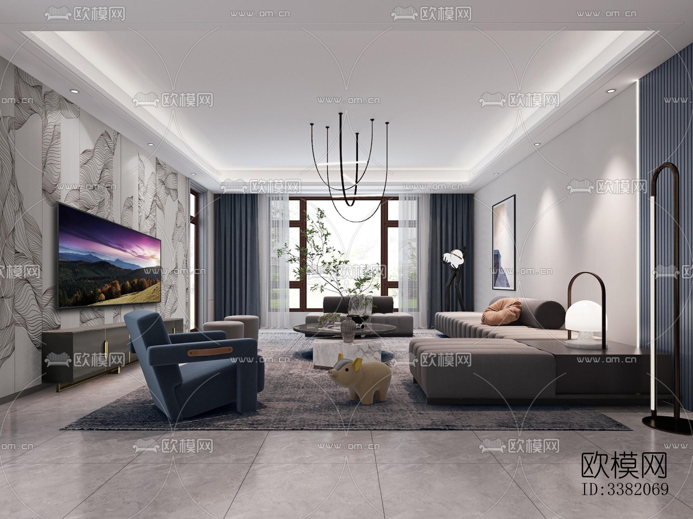 现代别墅效果图下载（渲染图12）