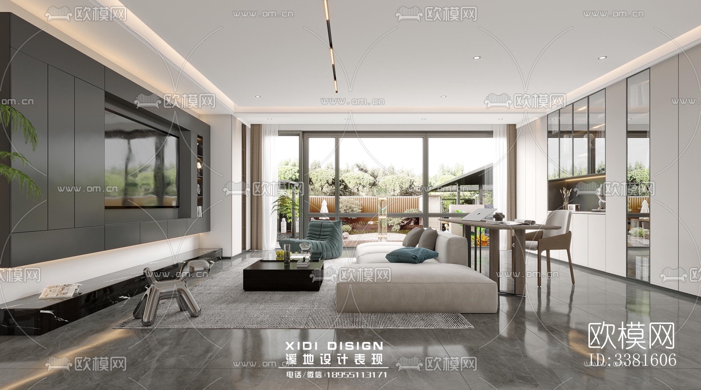 现代别墅效果图下载（渲染图1）