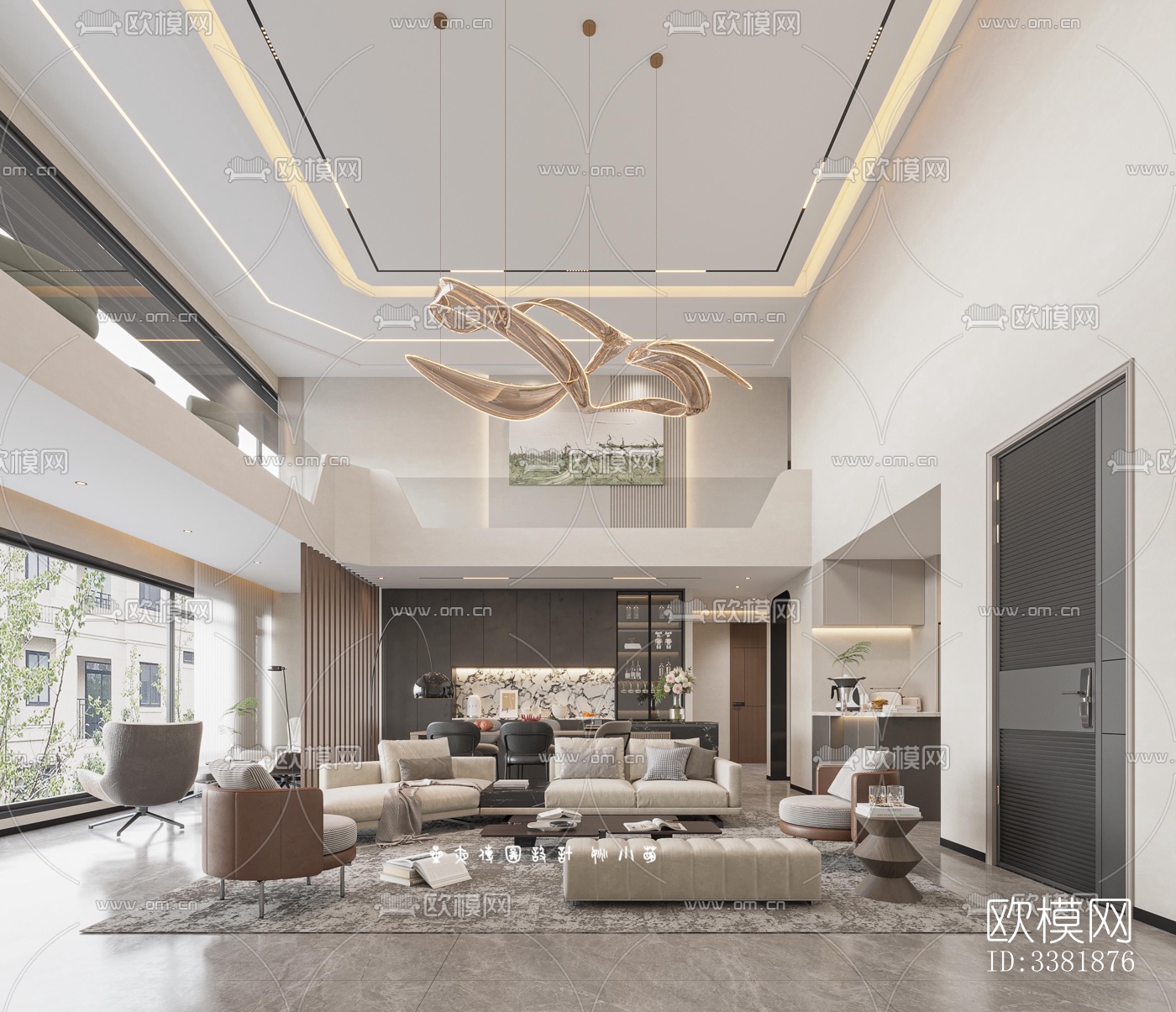 现代别墅效果图下载（渲染图1）