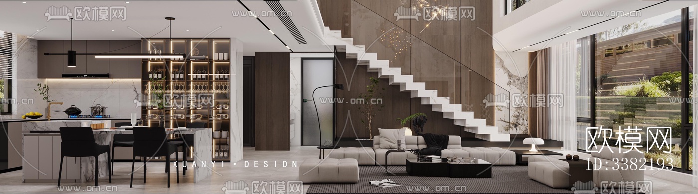 现代别墅效果图下载（渲染图4）