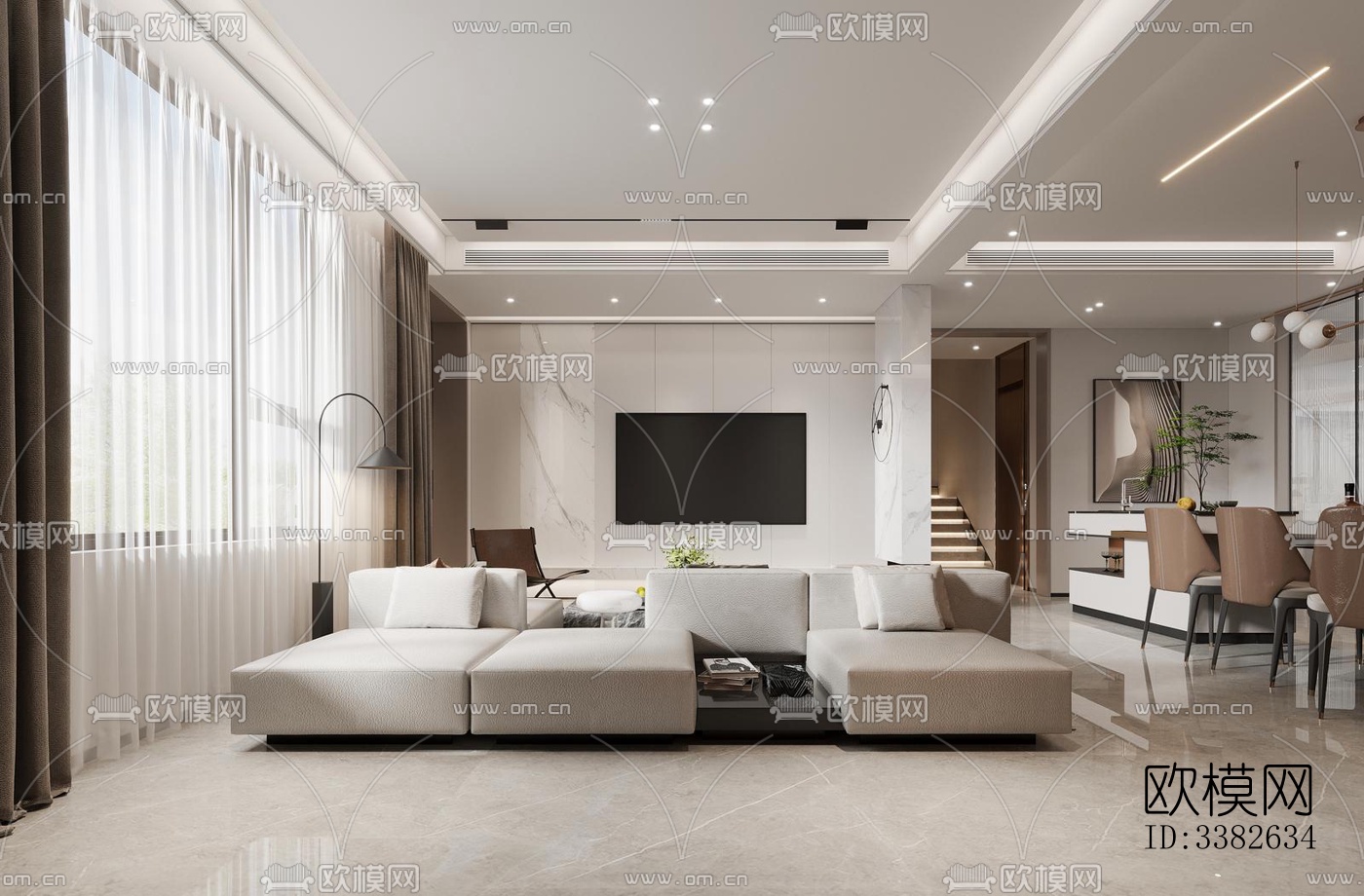 现代别墅效果图下载（渲染图3）