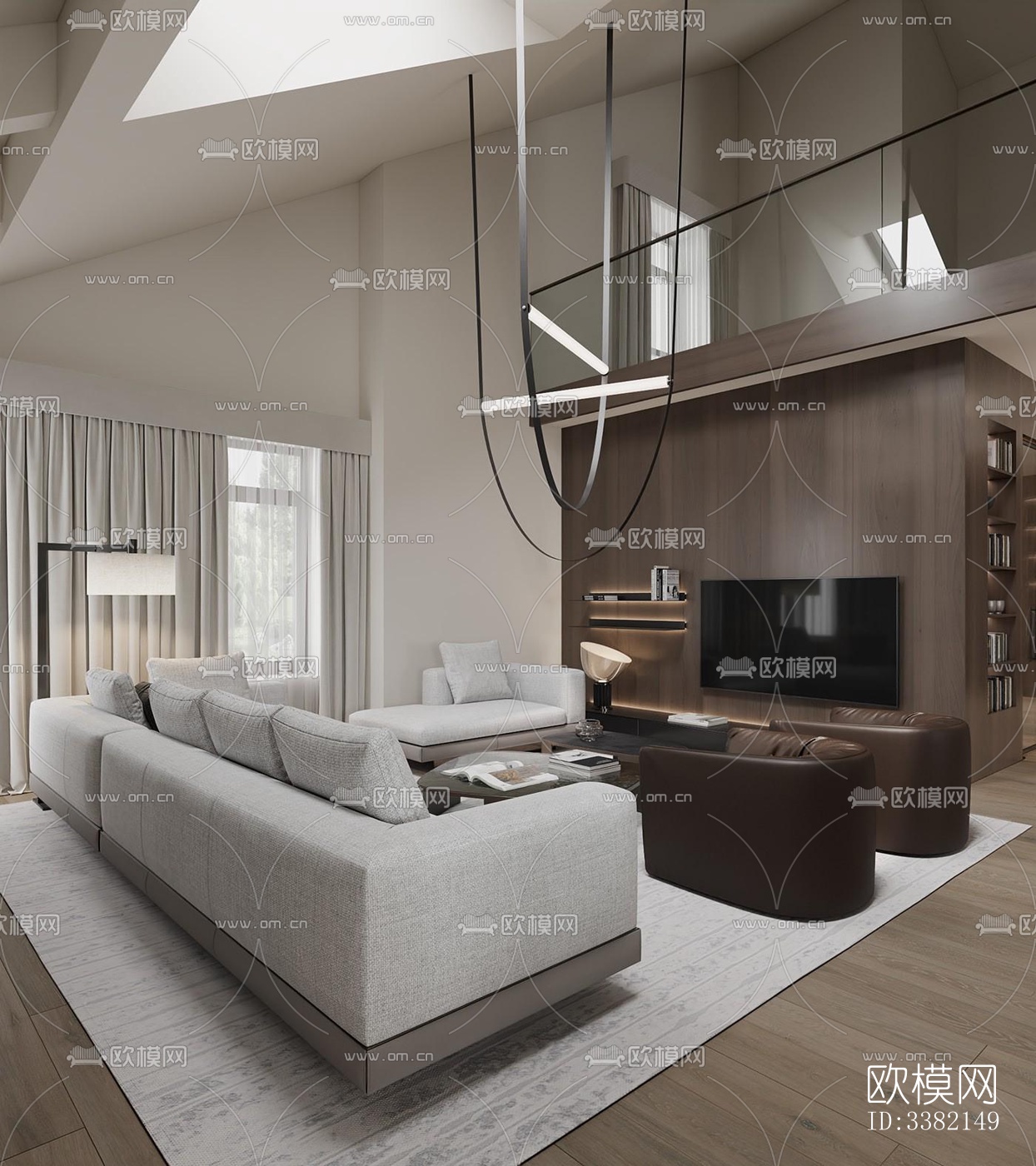 现代别墅效果图下载（渲染图12）