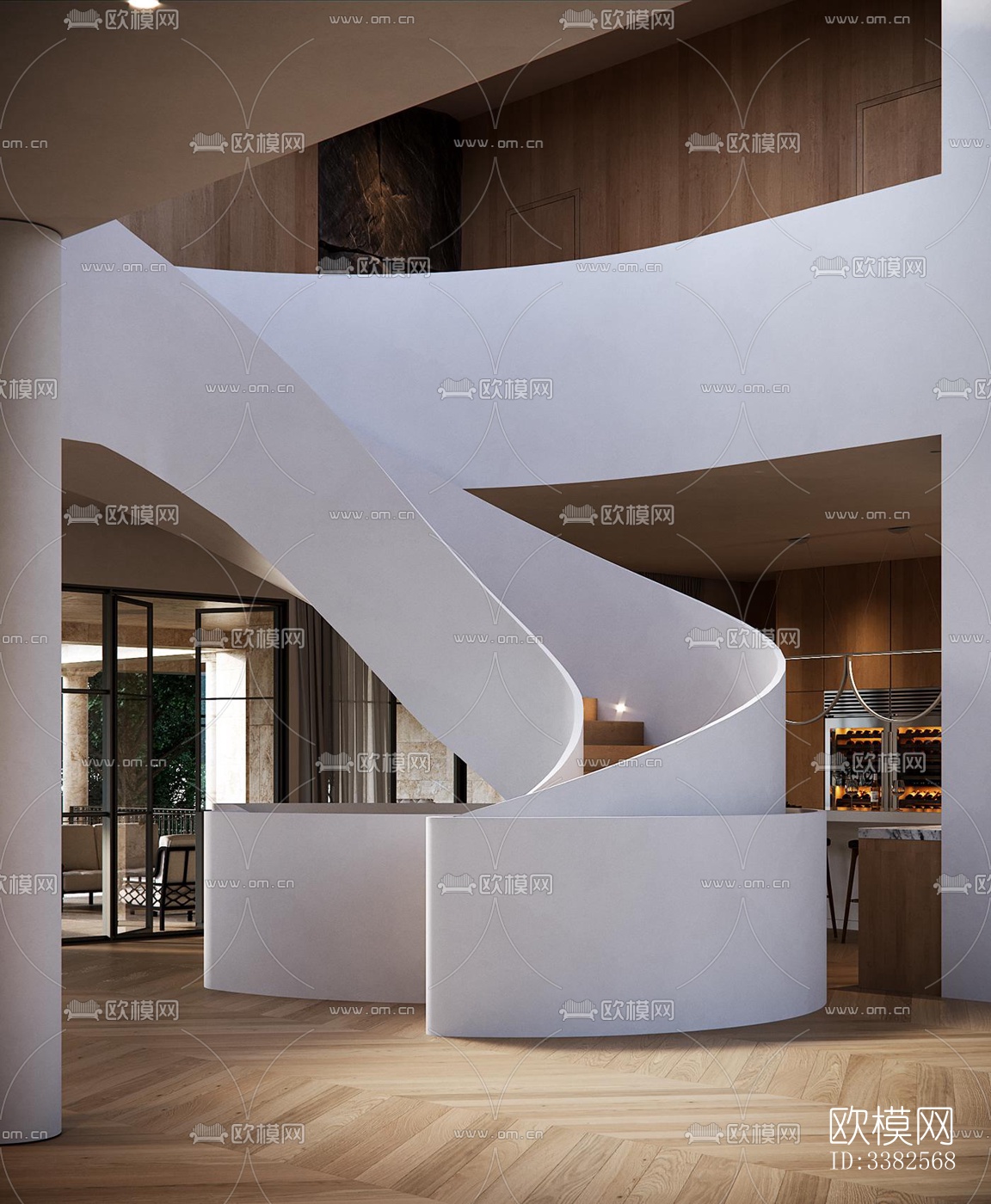 现代别墅效果图下载（渲染图1）