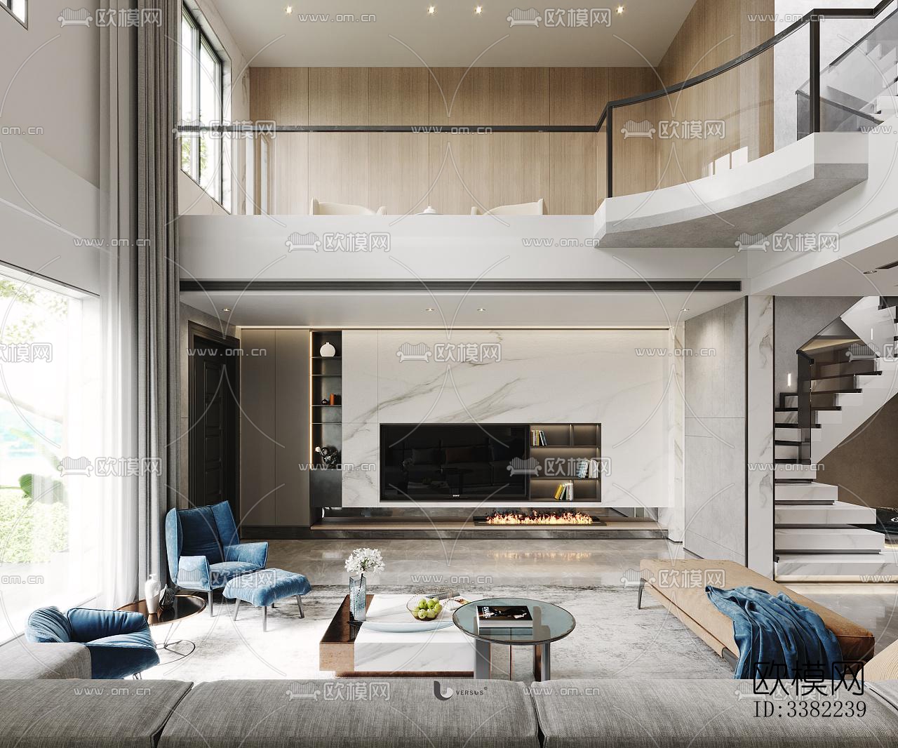 现代别墅效果图下载（渲染图11）