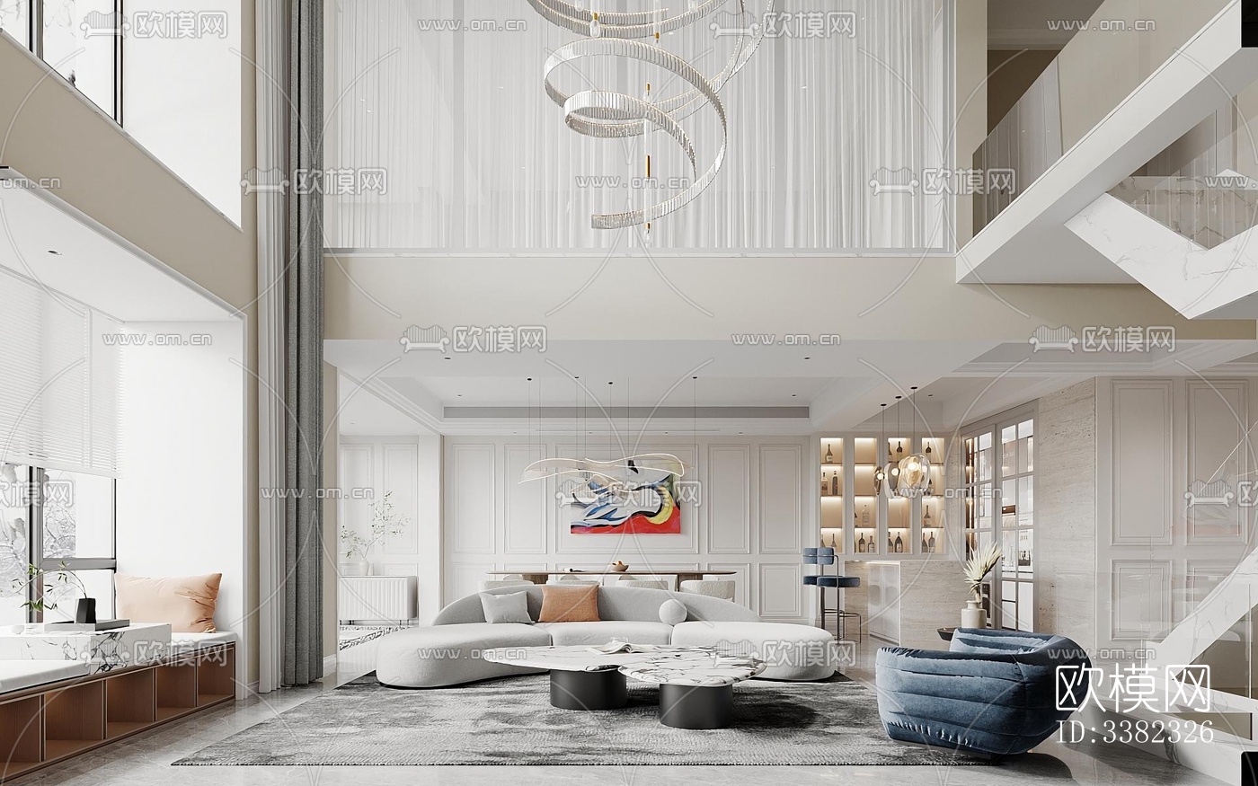 现代别墅效果图下载（渲染图4）