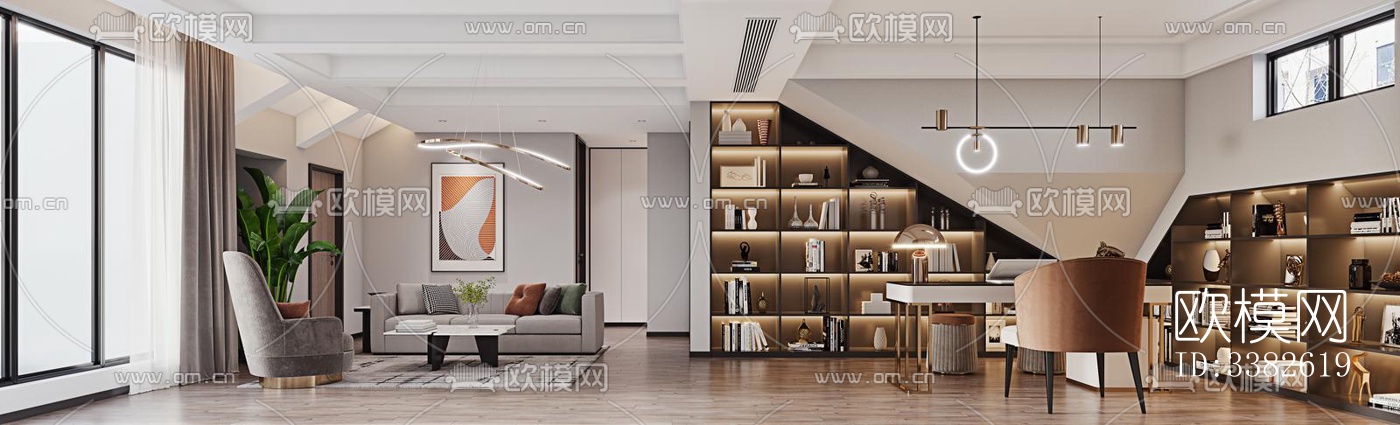 现代别墅效果图下载（渲染图2）