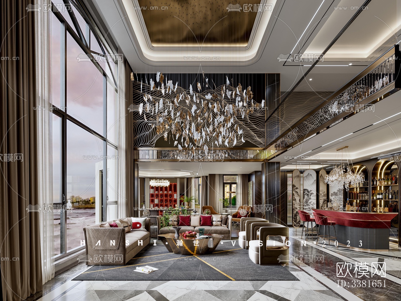 现代别墅效果图下载（渲染图1）