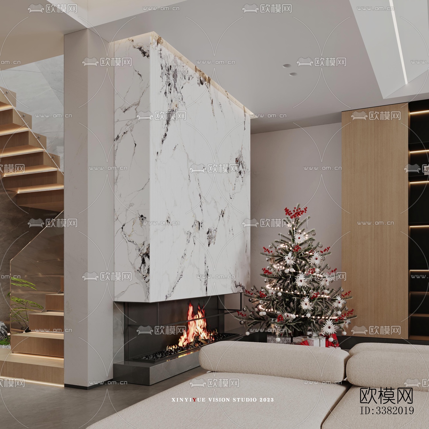 现代别墅效果图下载（渲染图1）